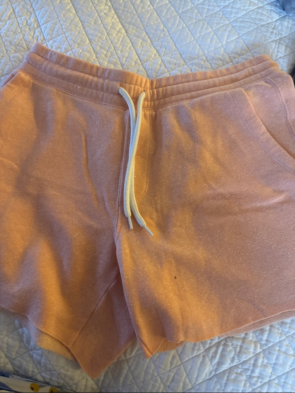 Women’s Drawstring Terry Shorts in Dusty Pink/peach